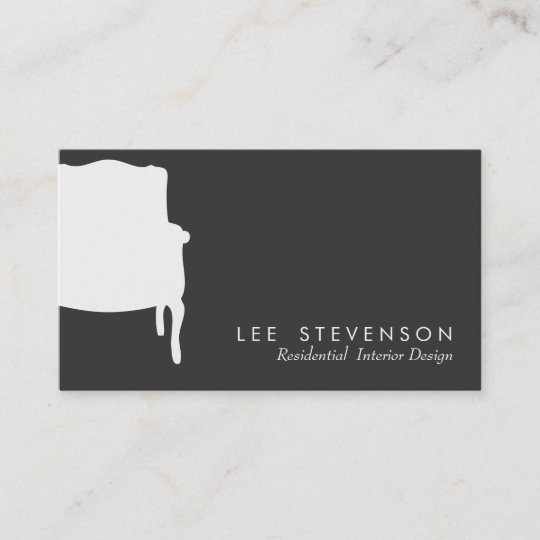 French Chair Interior Designer Business Card