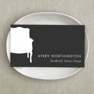 French Chair Interior Designer Business Card