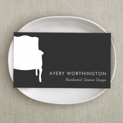 Customizable French Chair Interior Designer Business Card