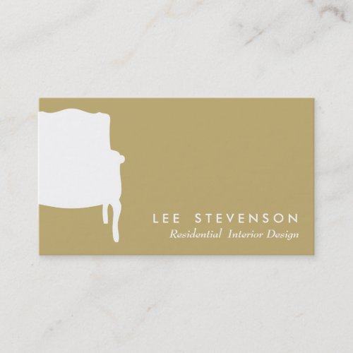 French Chair Interior Designer Business Card