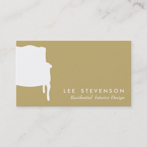 Customizable French Chair Interior Designer Business Card
