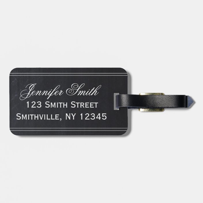 French Chalkboard Luggage Tag