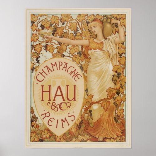 French Champagne ad Poster