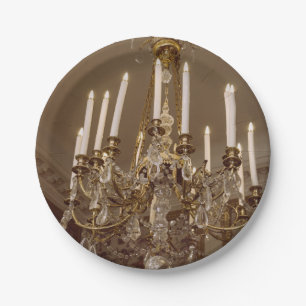French Chandelier, Rococo In Paris Paper Plates