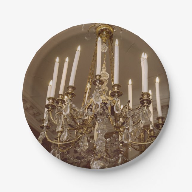 French Chandelier, Rococo In Paris Paper Plates (Front)