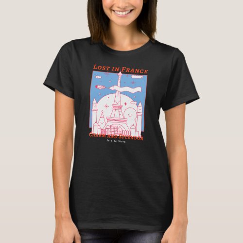 French Charm Eiffel Tower Traveling France Tourist T_Shirt