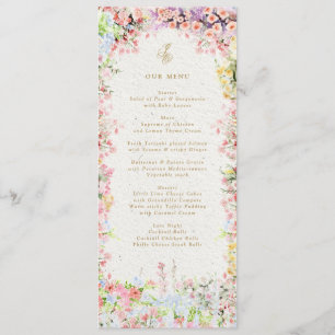 french chateau floral spring wedding menu