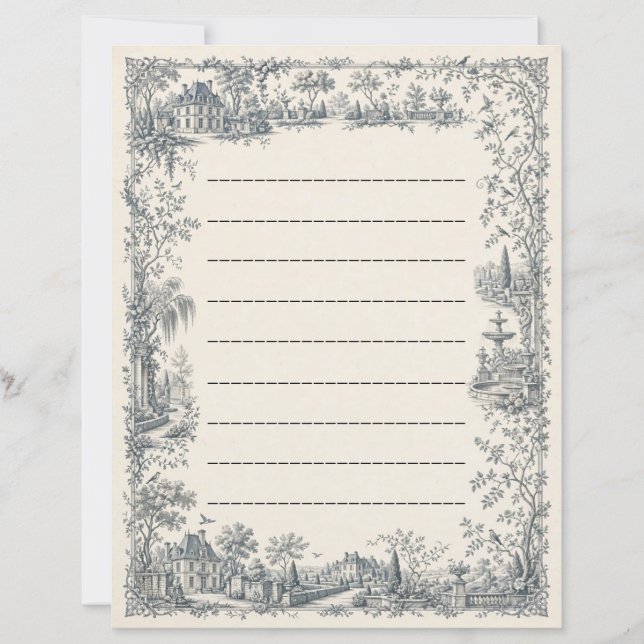 French Château Paper Sheet (Front)