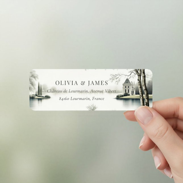French Château Secret Garden Return Address Label (Creator Uploaded)