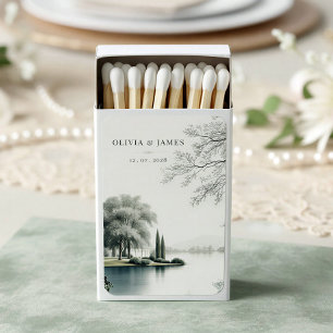 French Château Secret Garden Wedding Matchboxes