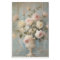 French Chateau Vintage Floral Blue Pink Decoupage