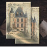 French Chateau Vintage Script Ephemera Decoupage Tissue Paper