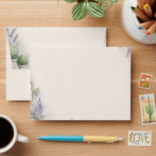 French Chateau Wisteria Wedding Envelope