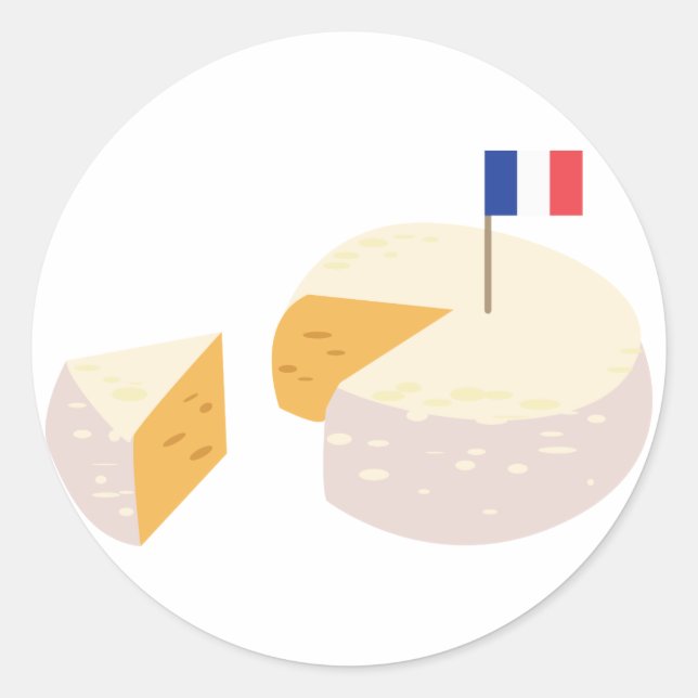 French Cheese Classic Round Sticker (Front)