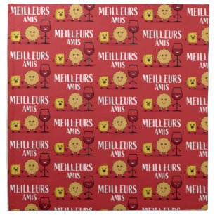 French cheese lovers  cloth napkin