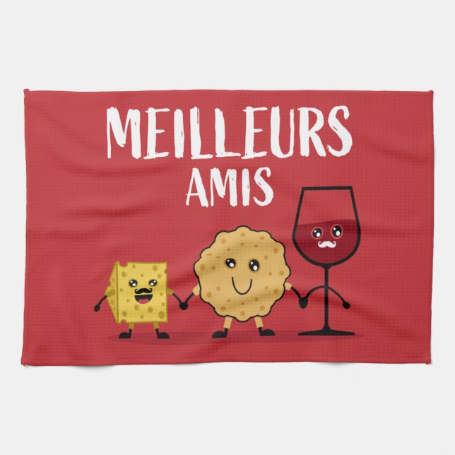 French cheese lovers  kitchen towel (Horizontal)