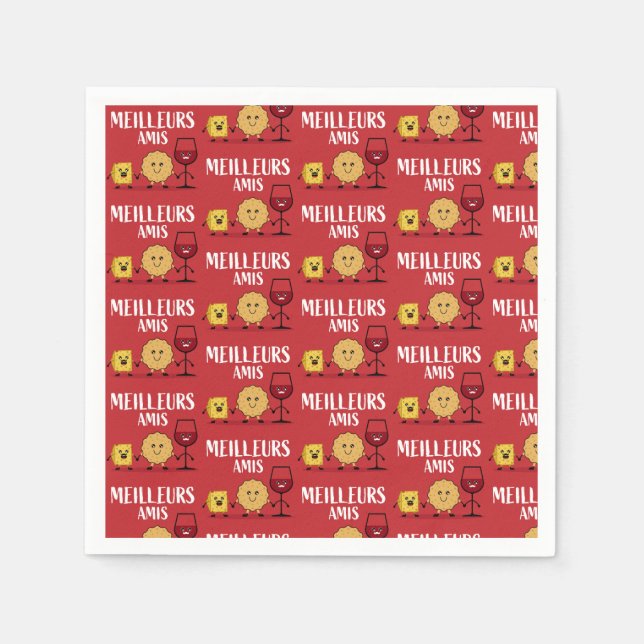 French cheese lovers  napkins (Front)