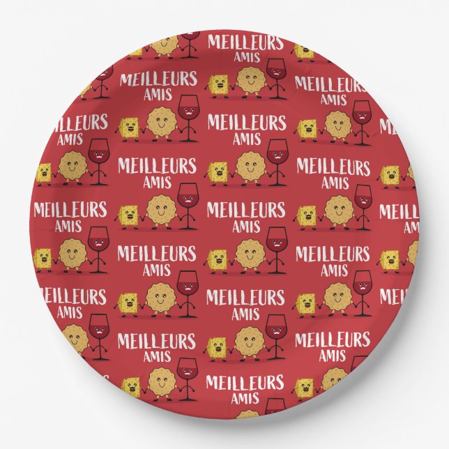 French cheese lovers  paper plates (Front)