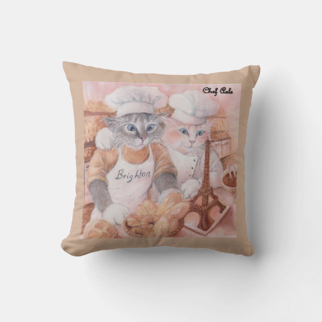 French Chef Axle throw pillow (Front)
