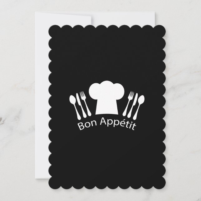 French Chef Hat Gourmet Cook Invitation (Front)