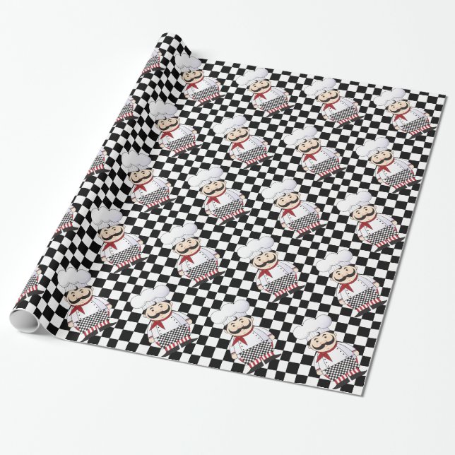 French Chef Wrapping Paper (Unrolled)