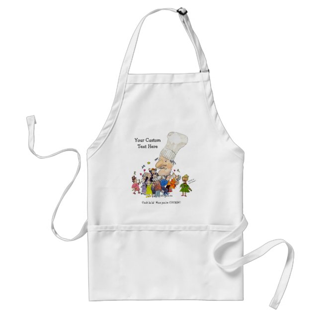 French Chefs Hat Adult Apron (Front)