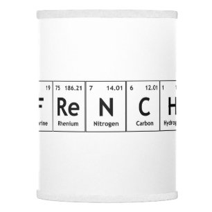 FReNCH Chemistry Periodic Table Words Elements Lamp Shade
