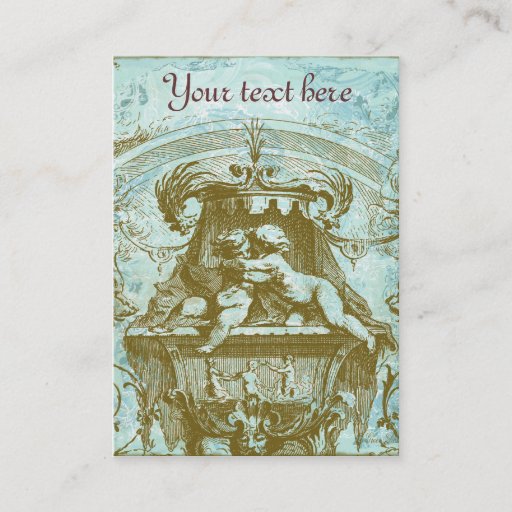 Customizable French Cherub Vintage Style Business Profile Cards Business Card