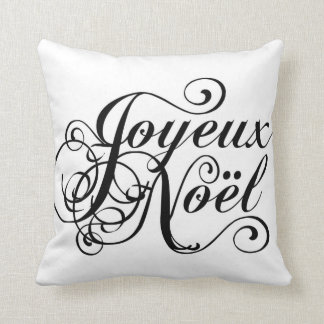 French Chic Christmas Pillow Joyeux Noel