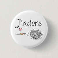 French Chic J'adore Tennis Player Design