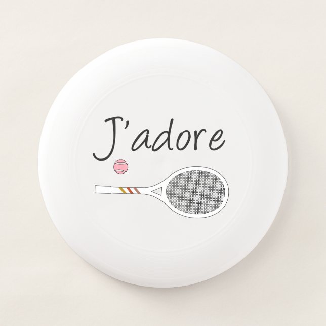 French Chic J'adore Tennis Player Design    Wham-O Frisbee (Front)