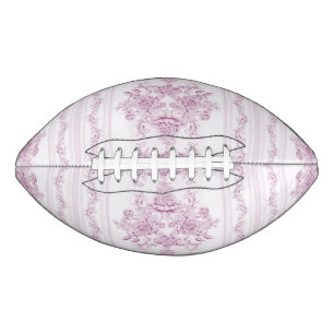 French chic,pink,toile,floral,pattern,victorian,Fl Football