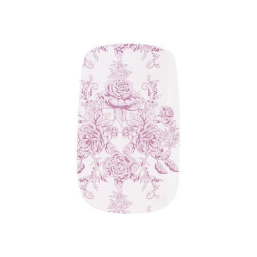 French chicpinktoilefloralpatternvictorianFl Minx Nail Art