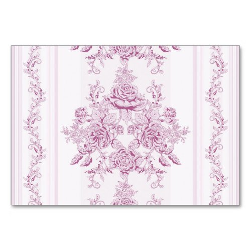 French chicpinktoilefloralpatternvictorianFl Table Number