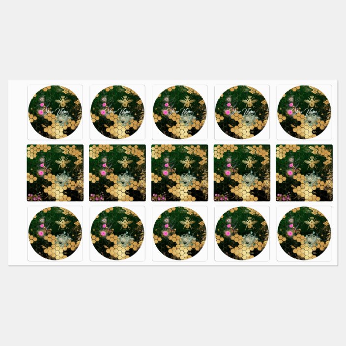French Chic Victorian Bee Floral Gold Foil Belle Labels Zazzle Com
