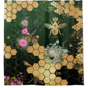 Cynlon Yellow Pattern Cute Bumble Bee Blue Black Custom Bees Bathroom Decor Bath Shower Curtain 60x72 inch