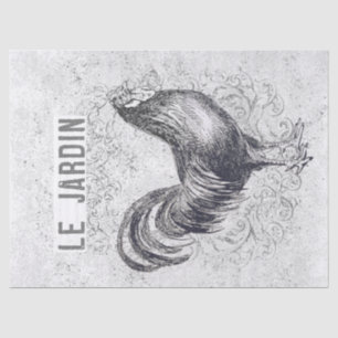 French Chicken Rooster Grunge Vintage Decoupage Tissue Paper