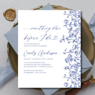 French Chinoiserie Something Blue Bridal Shower Flyer