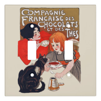 French Chocolate Party Steinlen Art Light Switch Cover