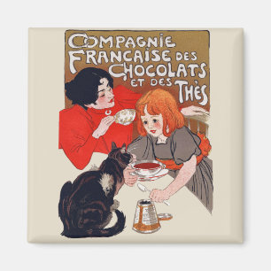 French Chocolate Party Steinlen Art Magnet