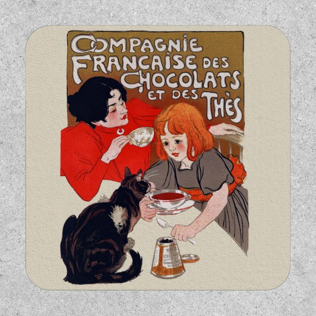 French Chocolate Party Steinlen Art Patch (Front)