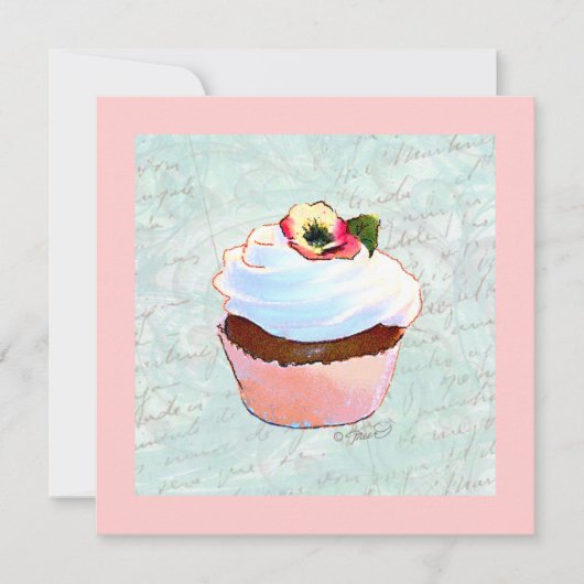 French Chocolate Pink Cupcake (Front)