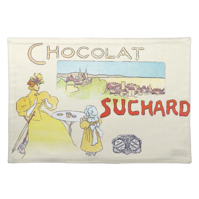 French Chocolate Victorian Candy Sugar Cloth Placemat (Front)