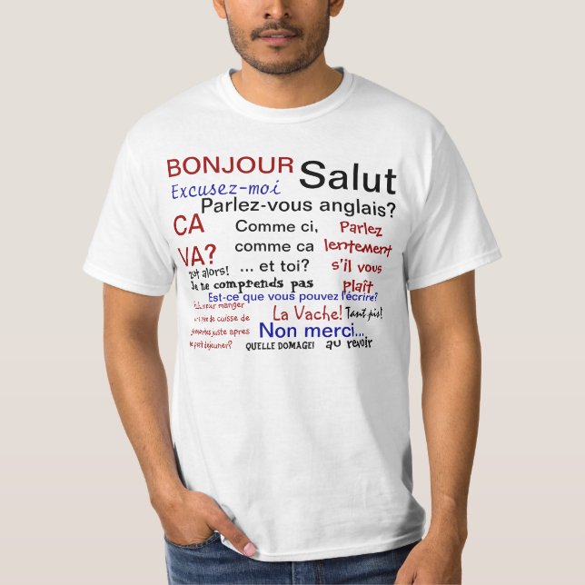 French class - parlez francais? T-Shirt (Front)