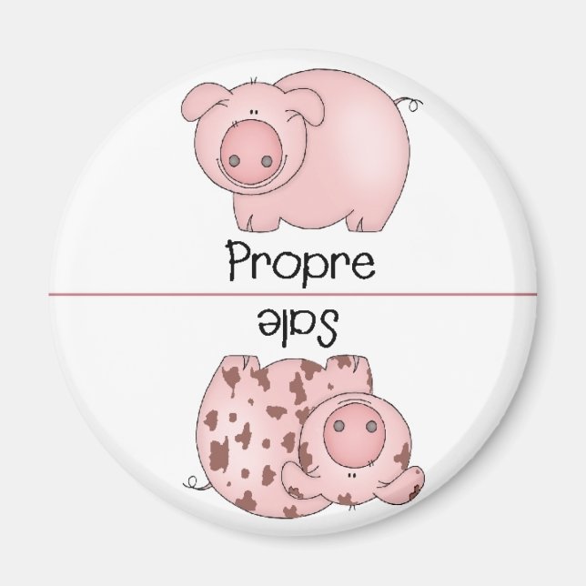 French Clean Dirty Dishwasher Magnets (Front)