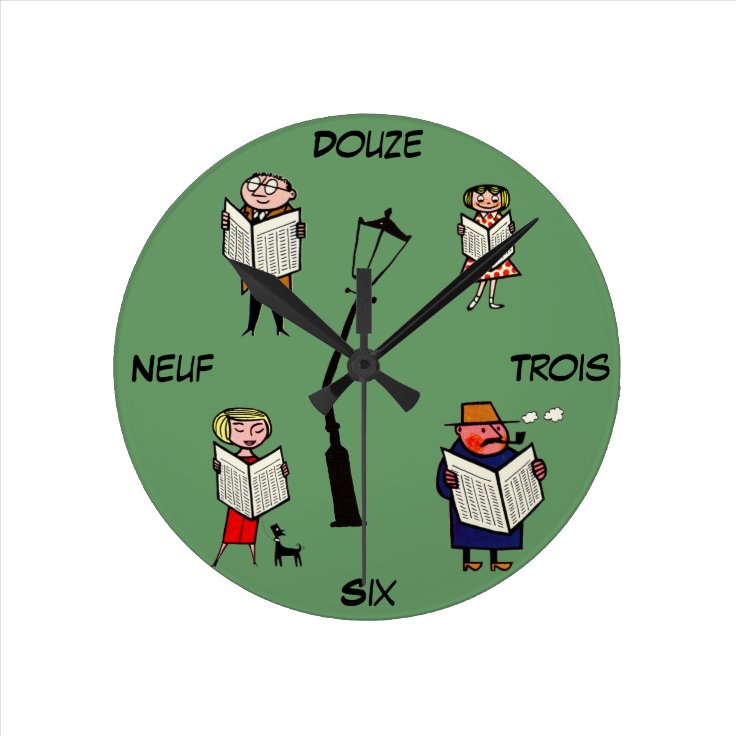 French Clock Vintage Reading Lampost Zazzle