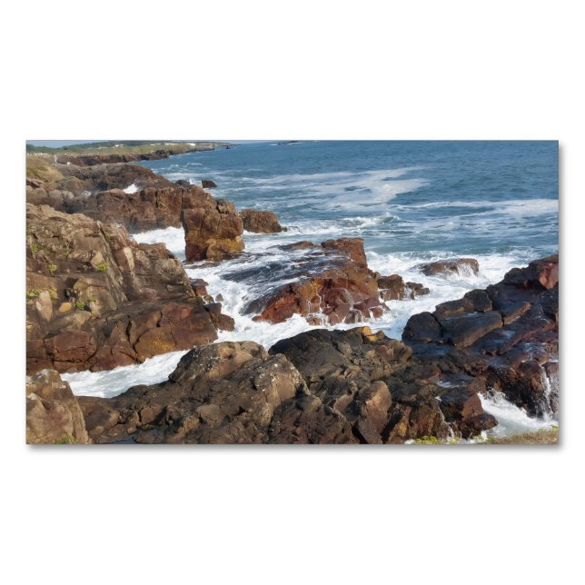 French coastline in Vendée Business Card Magnet (Front)