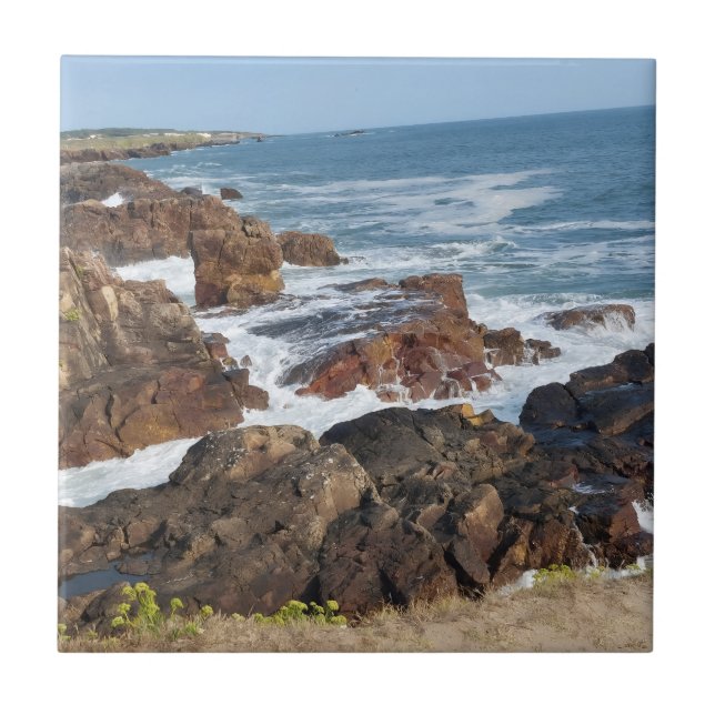 French coastline in Vendée Ceramic Tile (Front)