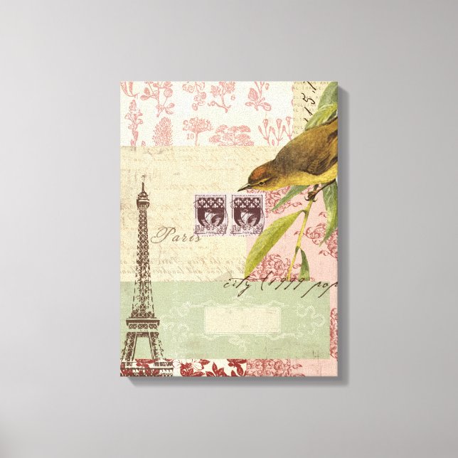 French Collage Canvas Print (Front)