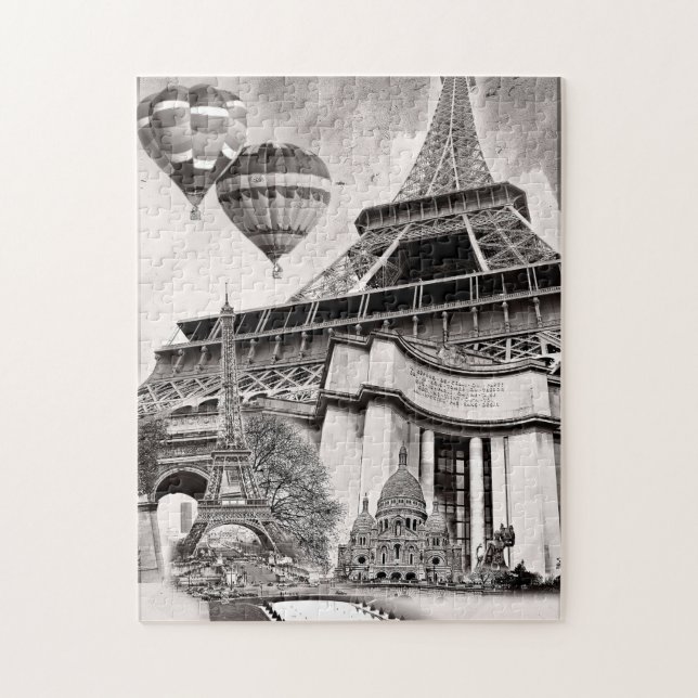 French Collage Jigsaw Puzzle (Vertical)